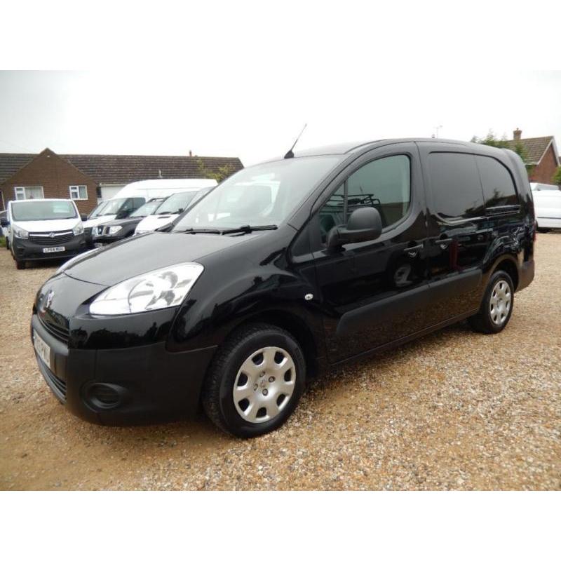 2013 13 PEUGEOT PARTNER 1.6 E-HDI SE L2 H1 750 LWB BLACK SAT NAV AIR CON DIESEL