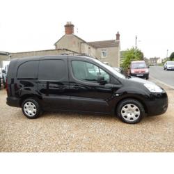 2013 13 PEUGEOT PARTNER 1.6 E-HDI SE L2 H1 750 LWB BLACK SAT NAV AIR CON DIESEL