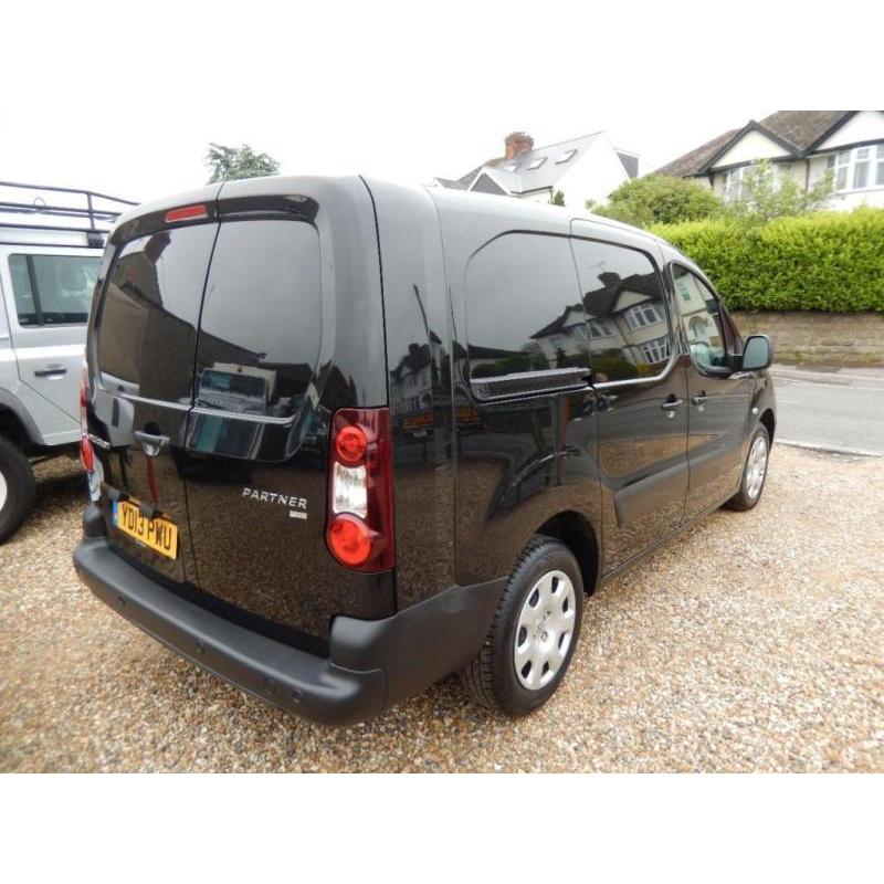 2013 13 PEUGEOT PARTNER 1.6 E-HDI SE L2 H1 750 LWB BLACK SAT NAV AIR CON DIESEL