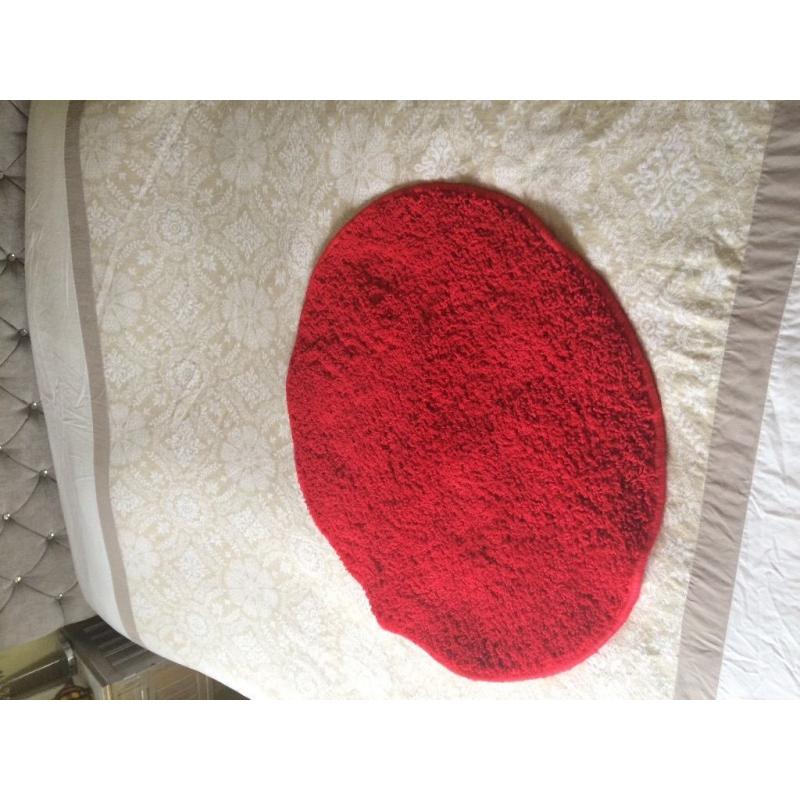 Brand new rough red circle carpet
