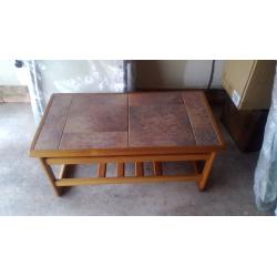 Coffee table and matching console table