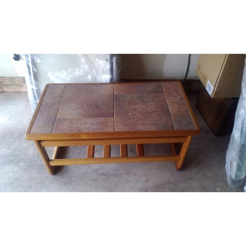 Coffee table and matching console table