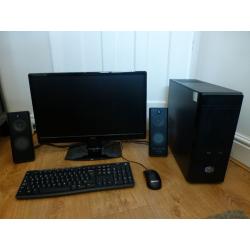 PC - Intel i5-4670K 3.8GHz (Quad Core), 16GB DDR3 RAM, Intel Gfx, 2TB HDD, DVDRW, Win10 Pro, 24" HD