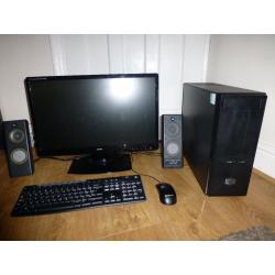 PC - Intel i5-4670K 3.8GHz (Quad Core), 16GB DDR3 RAM, Intel Gfx, 2TB HDD, DVDRW, Win10 Pro, 24" HD
