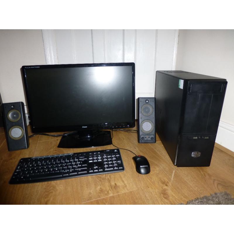 PC - Intel i5-4670K 3.8GHz (Quad Core), 16GB DDR3 RAM, Intel Gfx, 2TB HDD, DVDRW, Win10 Pro, 24" HD
