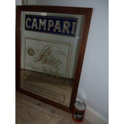 CAMPARI alcoholic liqueur breweriana pub advertising mirror 51cm X 66cm