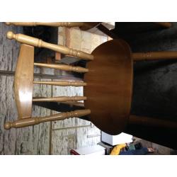 Pine dining table & 4 chairs