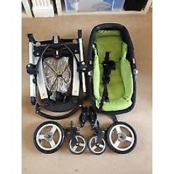 Mamas and Papas Skate Pram with Car Seat and Base