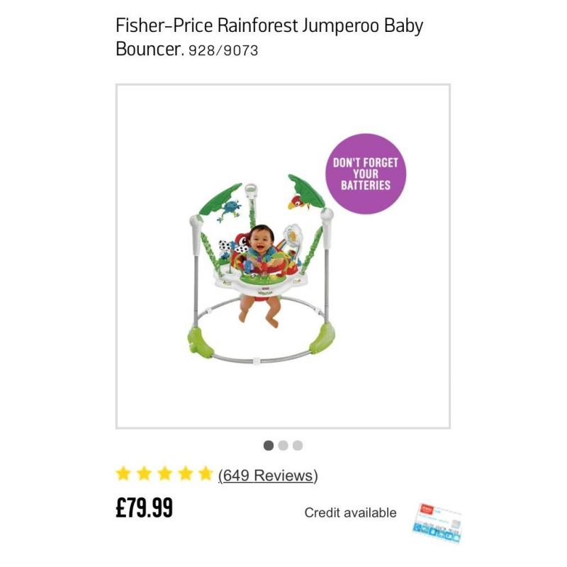Fisher-Price Rainforest Jumperoo Baby Bouncer