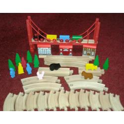 Wooden train set & track