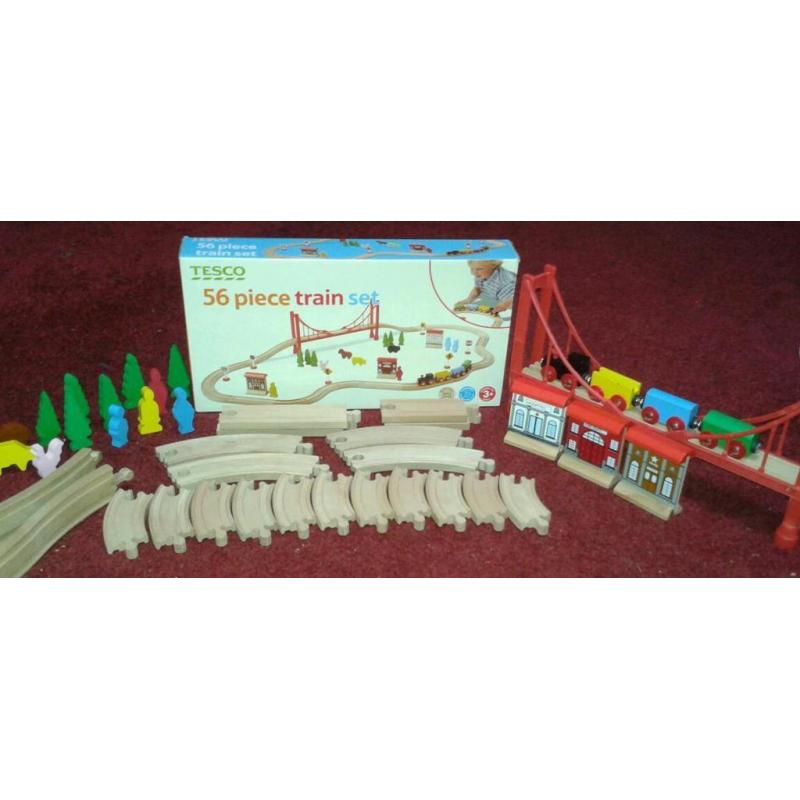 Wooden train set & track