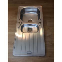 NEW FRANKE 1.5 Bowl Stainless Steel Sink LEFT OR RIGHT DRAINER