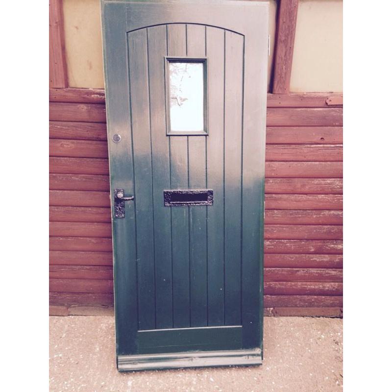External hardwood painted door