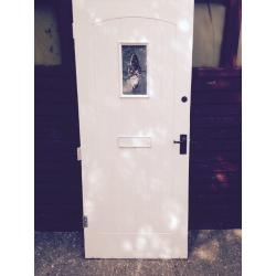 External hardwood painted door