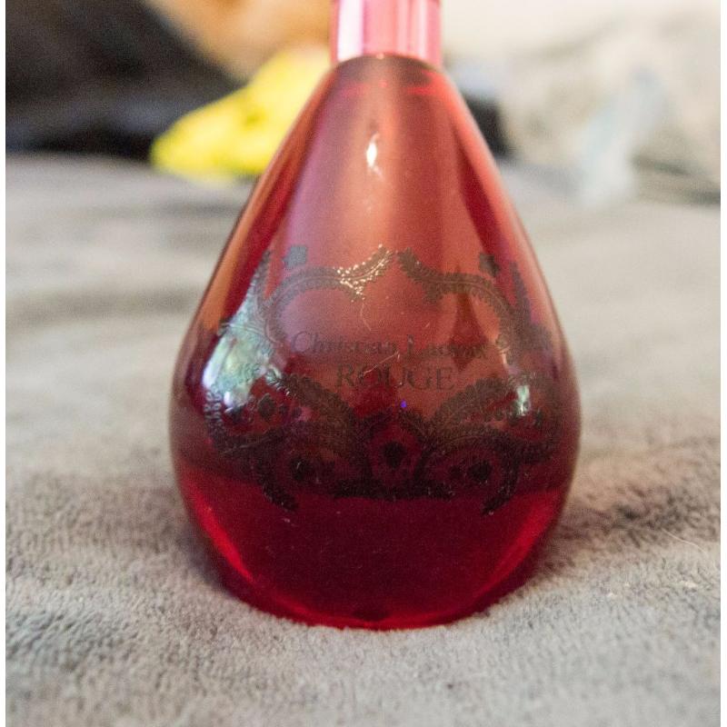 Christian Lacroix "rouge" Perfume. No lid. 3 quarters full