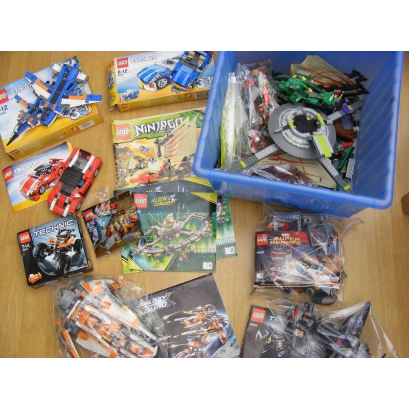 LEGO lot! 9 sets some are build, 1 Technic set brand new unopened.