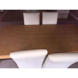 Solid Oak 6ft Dining Table/6 Chairs