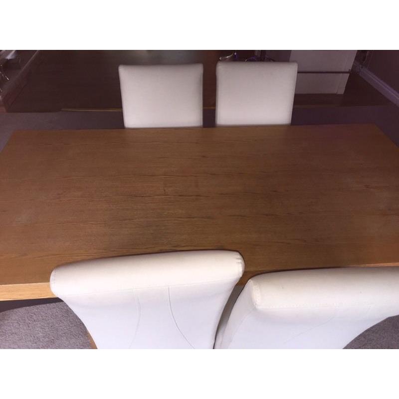 Solid Oak 6ft Dining Table/6 Chairs