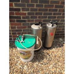 Cornelius Pressurised Kegs x2 Beer Brewing Equipment with Tap
