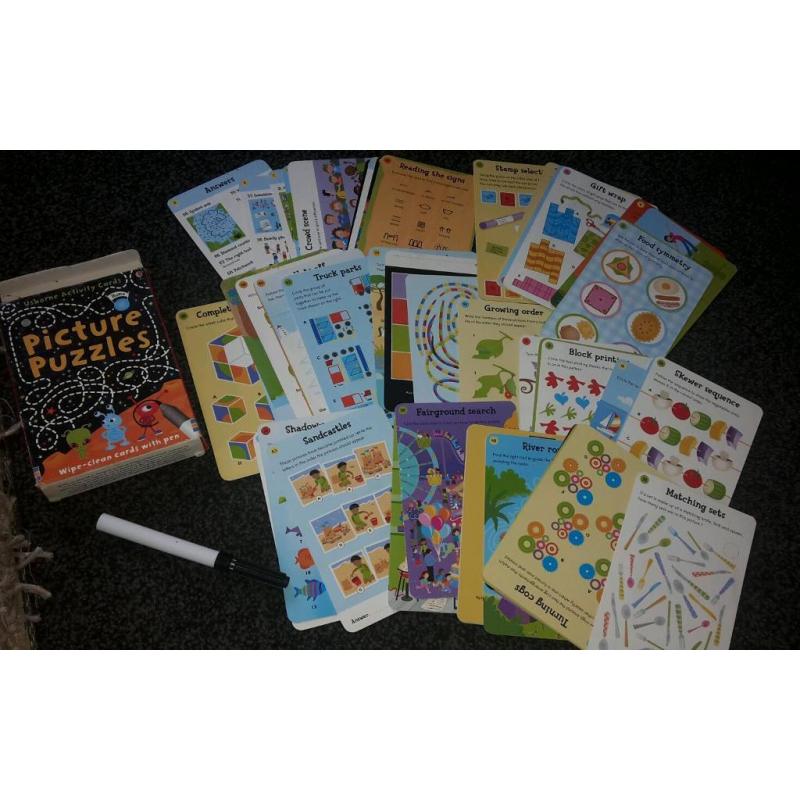 Activity pack with wipe able pen