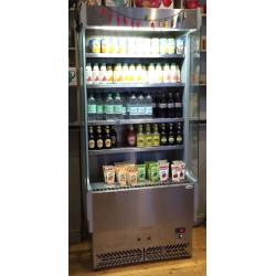 fridge Interlevin stainless steel and grey multideck, suitable for drinks, sandwiches