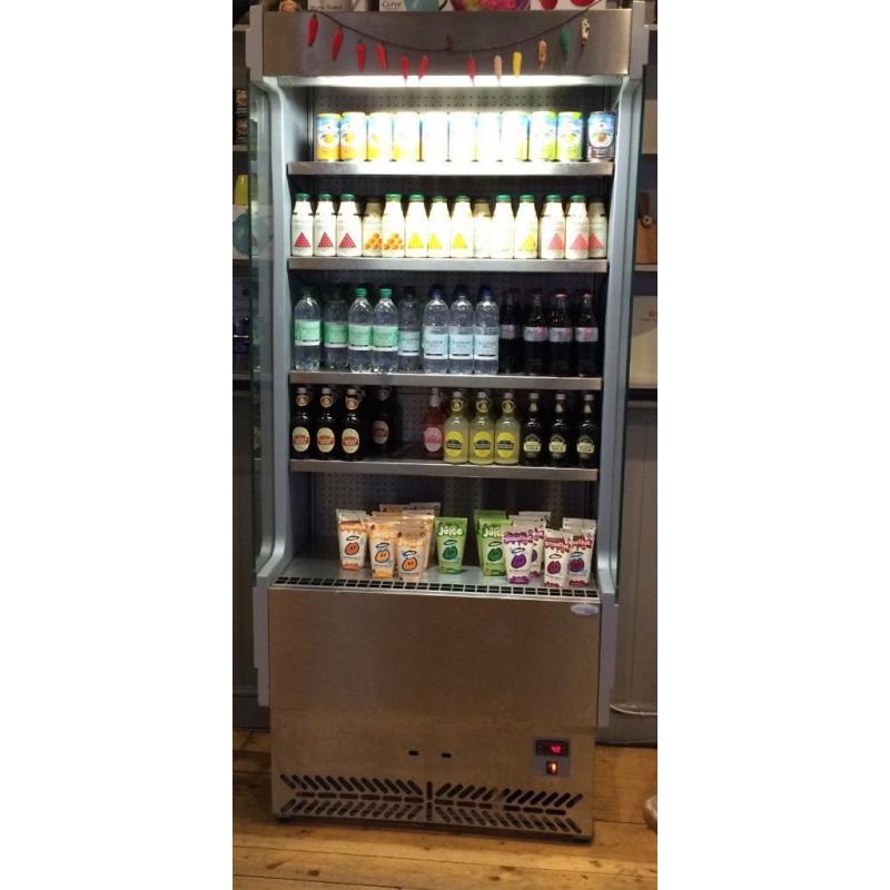 fridge Interlevin stainless steel and grey multideck, suitable for drinks, sandwiches