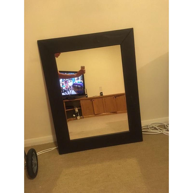 Large brown mirror