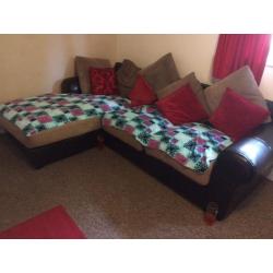 Tv bed and corner sofa