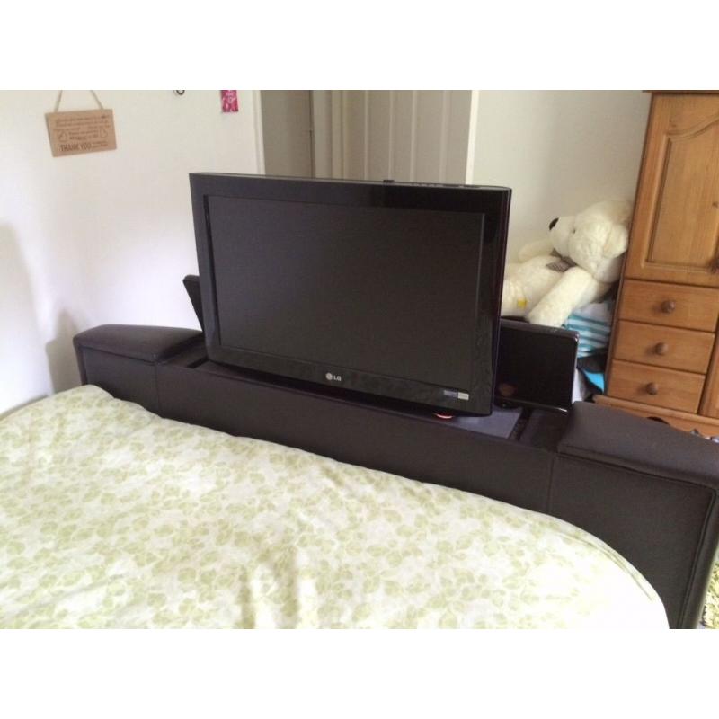 Tv bed and corner sofa