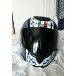 Agv helmet (not shoei shark arai rst) with black and clear visors