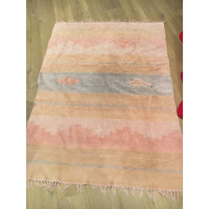 Thin soft rustic rug