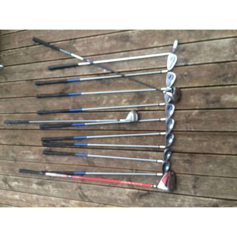 Set of king cobra carbon shaft clubs complete with bag