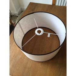 Brand new cream linen with brown trim lamp shade