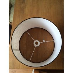 Brand new cream linen with brown trim lamp shade