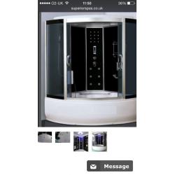 Steam shower and jacuzzi bath (2 person)
