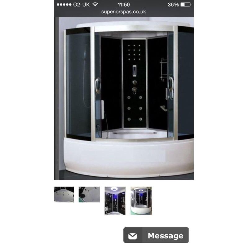 Steam shower and jacuzzi bath (2 person)