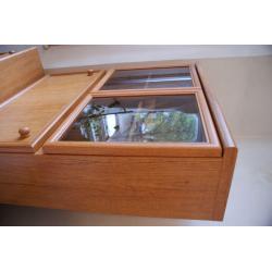 Retro Teak Effect Drinks Cabinet