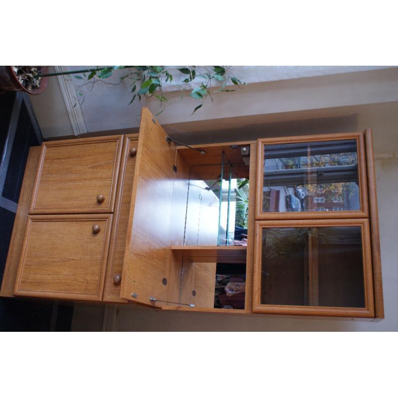 Retro Teak Effect Drinks Cabinet