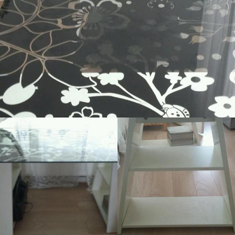 Glass table top large for dining or study desk