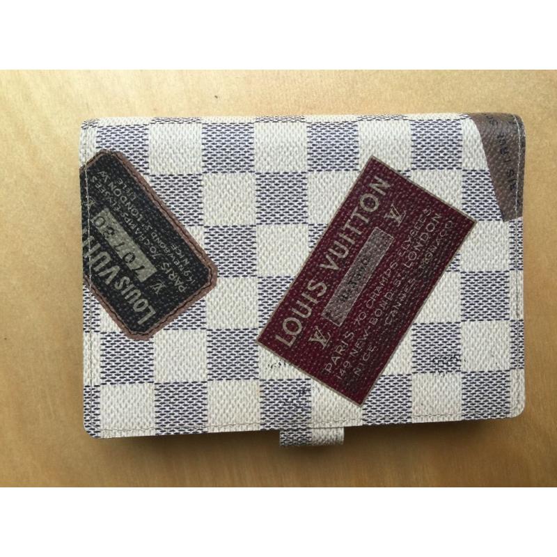GENUINE LOUIS VUITTON SMALL RING AGENDA COVER organiser Travel Stickers Collection