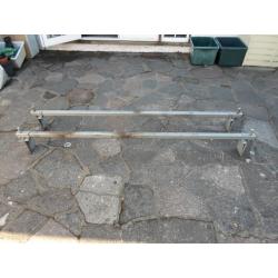 Ford Transit roof bars x 2 saunders heavy duty galvanized steel with load stops
