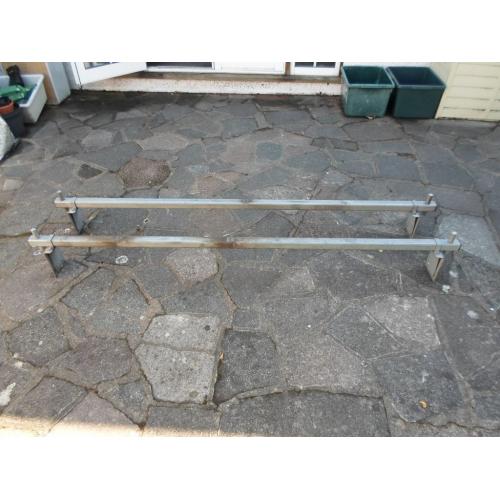 Ford Transit roof bars x 2 saunders heavy duty galvanized steel with load stops