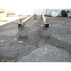 Ford Transit roof bars x 2 saunders heavy duty galvanized steel with load stops