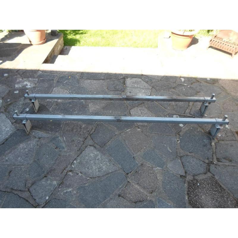 Ford Transit roof bars x 2 saunders heavy duty galvanized steel with load stops