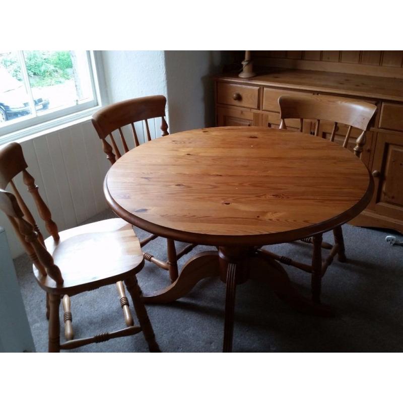 Pine table and chairs