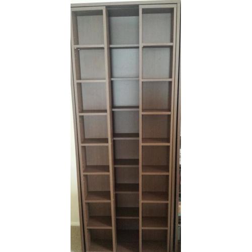 Rio large display/storage unit walnut effect with sliding inserts