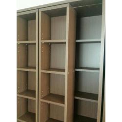 Rio large display/storage unit walnut effect with sliding inserts