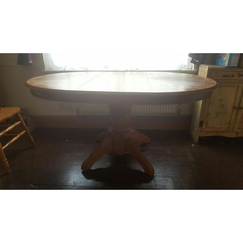 wooden dining table and 4 chairs