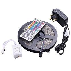 MULTICOLOUR LED LIGHTS WATERPROOF INTERIOR DECORATION DIY 5M LIGHT STRIPS 300 BULBS FOR CAR AND HOME