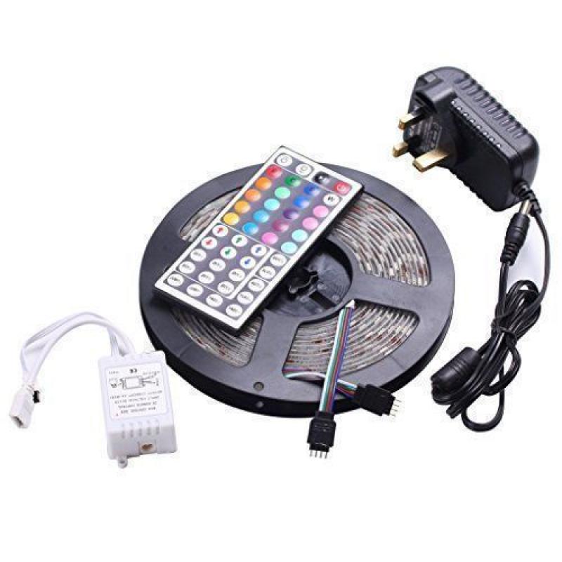 MULTICOLOUR LED LIGHTS WATERPROOF INTERIOR DECORATION DIY 5M LIGHT STRIPS 300 BULBS FOR CAR AND HOME